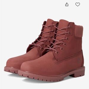 Timberland Women’s 6" Premium Boot size 8 Medium Red Nubuck